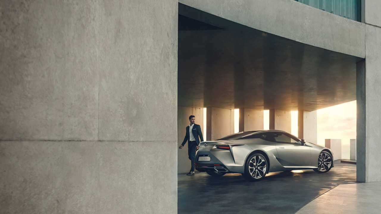 Lexus UX Compact Crossover concept car in a city environment