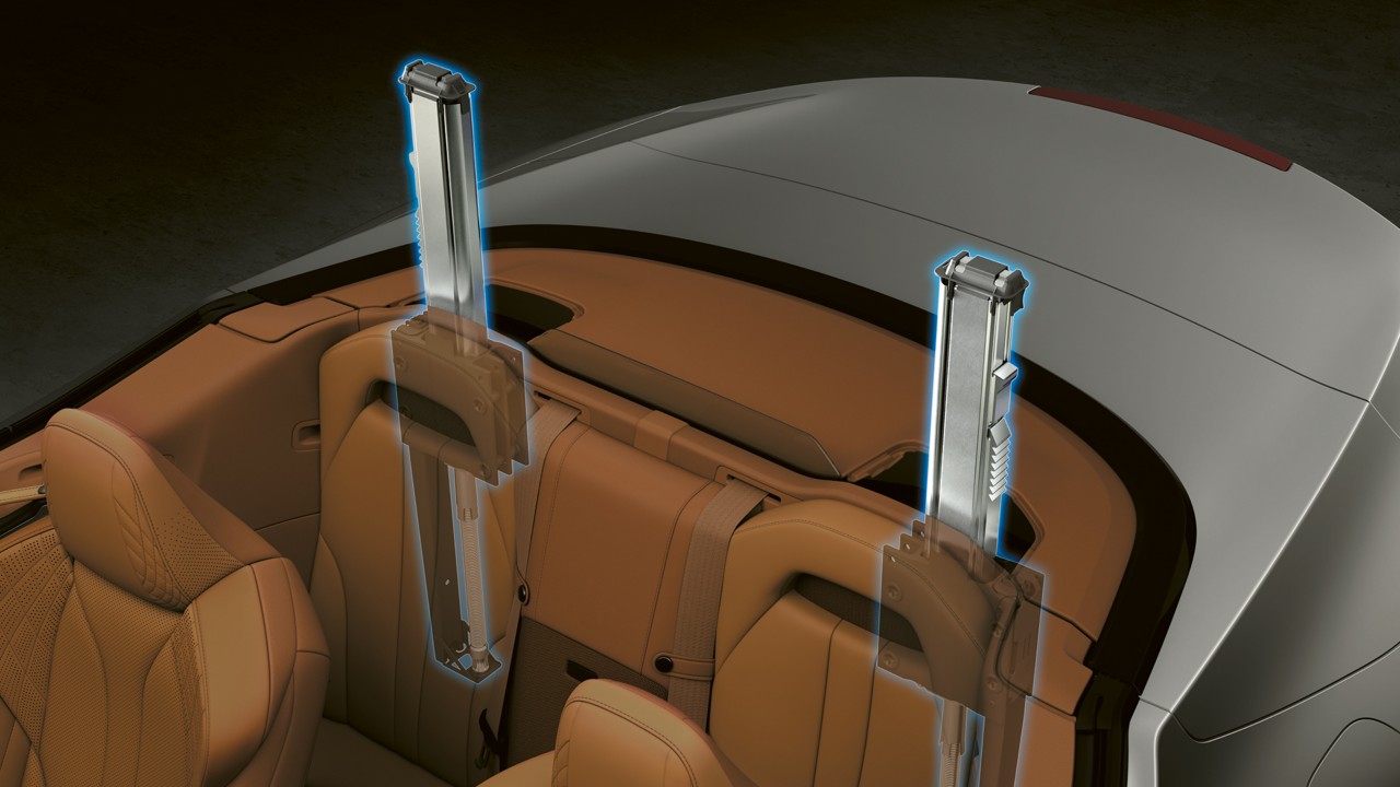Lexus LC Convertible active roll bars graphic 