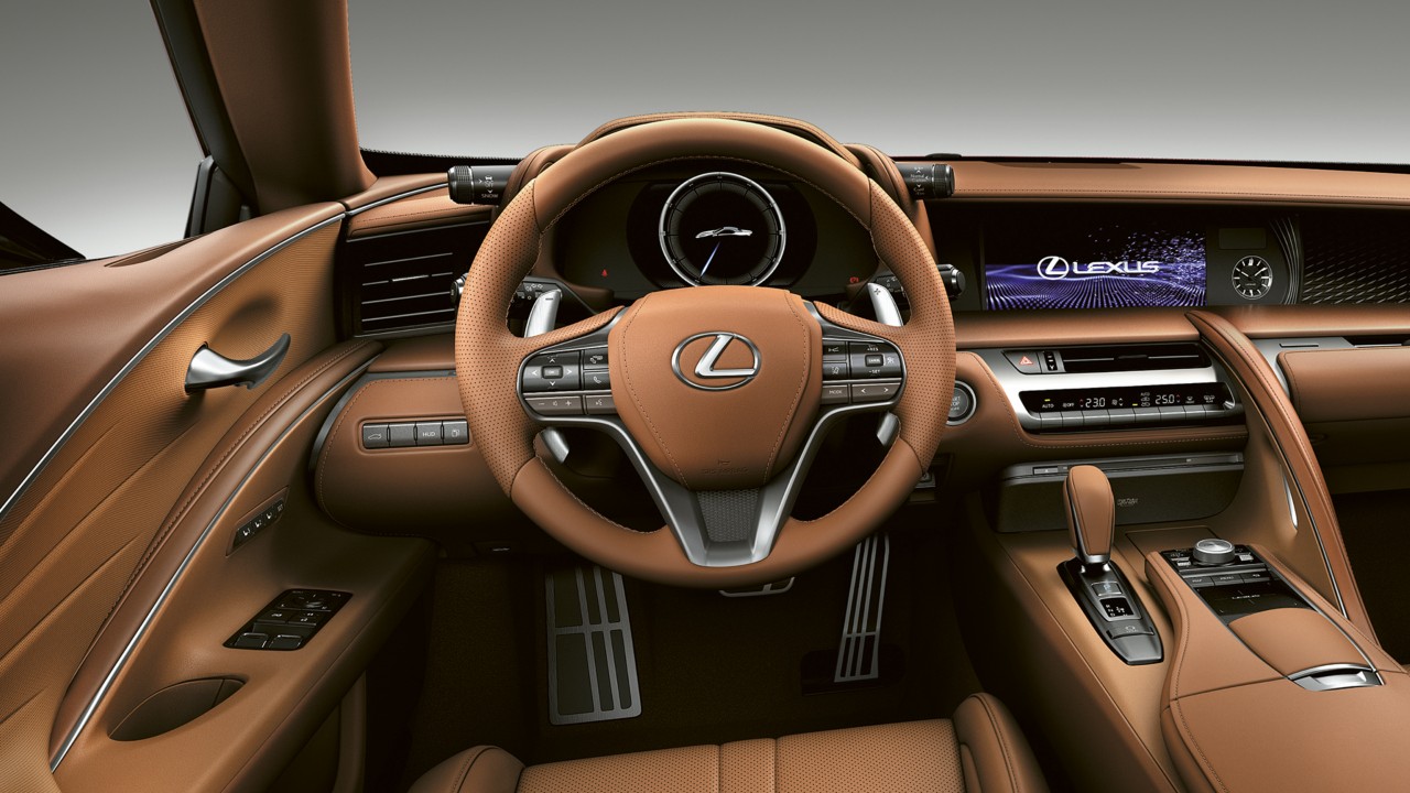 The Lexus LC Convertible's driver focused cockpit 