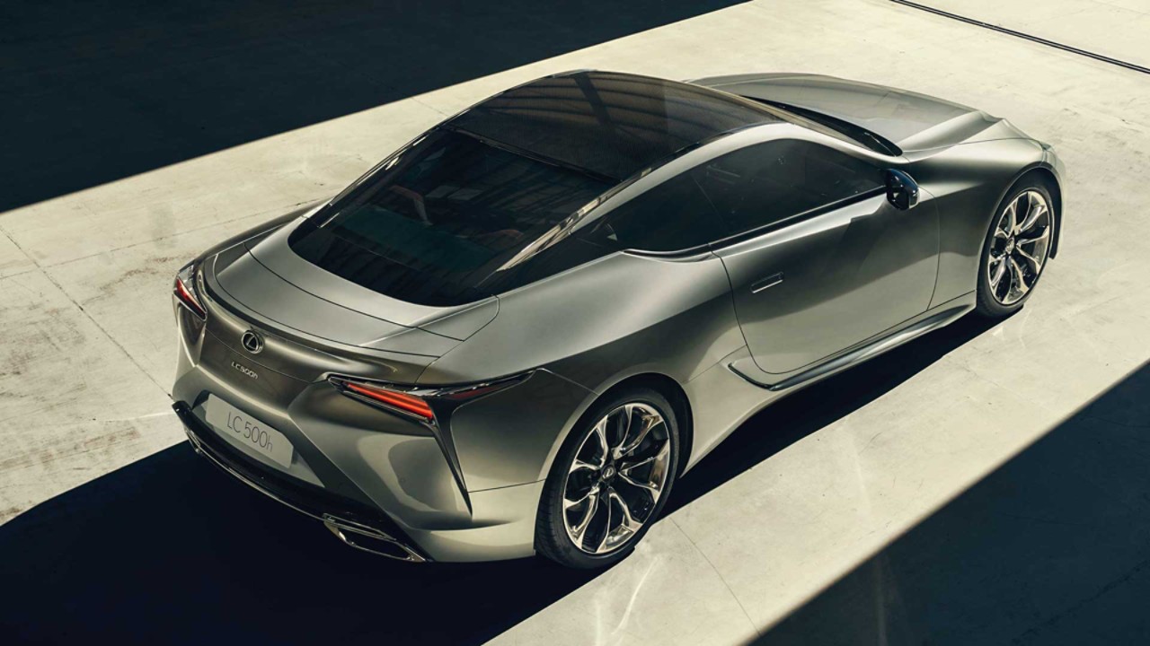 A  parked Lexus LC 500h