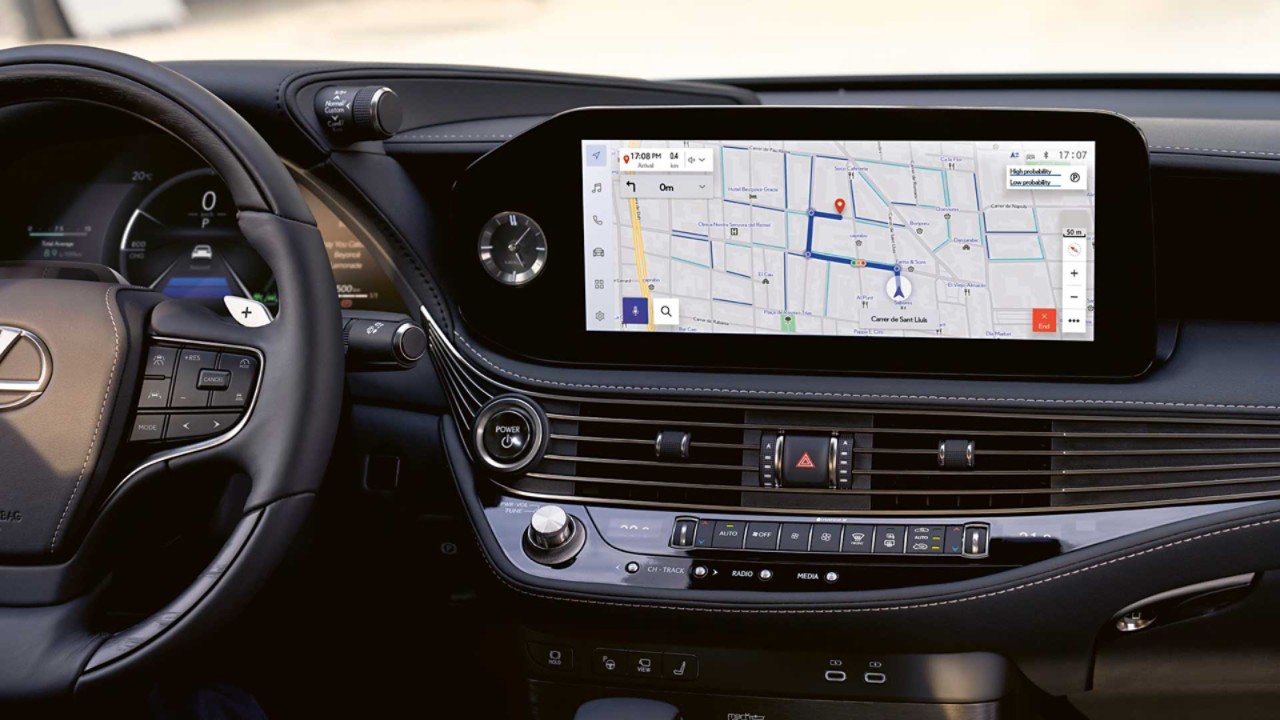 Lexus LS multimedia display.