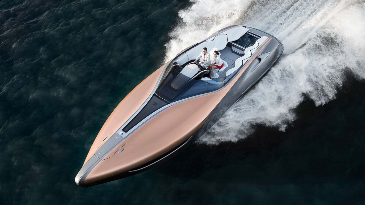 Lexus Sports Yacht on the sea 